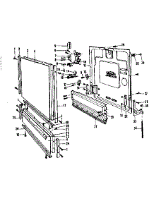 Door Details parts for Kenmore Dishwasher 587.158303 (587158303, 587 158303) from AppliancePartsPros.com