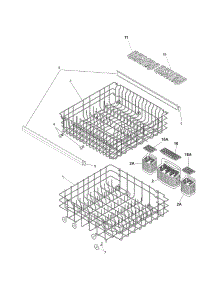Racks parts for Kenmore Dishwasher 587.16103801 (58716103801, 587 16103801) from AppliancePartsPros.com