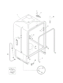 Tub parts for Kenmore Dishwasher 587.16104801 (58716104801, 587 16104801) from AppliancePartsPros.com