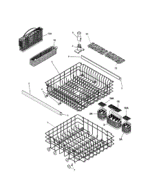 Racks parts for Kenmore Dishwasher 587.16163400 (58716163400, 587 16163400) from AppliancePartsPros.com