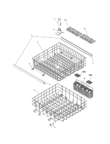 Racks parts for Kenmore Dishwasher 587.16188401 (58716188401, 587 16188401) from AppliancePartsPros.com