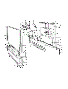 Door Details parts for Kenmore Dishwasher 587.1636581 (5871636581, 587 1636581) from AppliancePartsPros.com