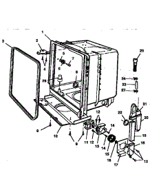 Tub Parts parts for Kenmore Dishwasher 587.1651590 (5871651590, 587 1651590) from AppliancePartsPros.com