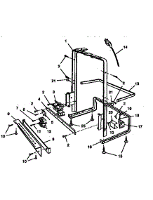 Frame Parts parts for Kenmore Dishwasher 587.1651590 (5871651590, 587 1651590) from AppliancePartsPros.com