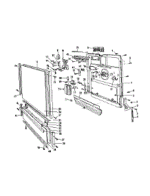 Door Details parts for Kenmore Dishwasher 587.1656581 (5871656581, 587 1656581) from AppliancePartsPros.com