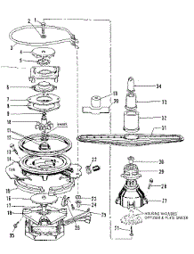 Motor, Heater, And Spray Arm Details parts for Kenmore Dishwasher 587.1717583 (5871717583, 587 1717583) from AppliancePartsPros.com