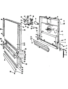 Door Details parts for Kenmore Dishwasher 587.1717585 (5871717585, 587 1717585) from AppliancePartsPros.com