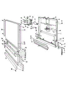 Door parts for Kenmore Dishwasher 587.1717586 (5871717586, 587 1717586) from AppliancePartsPros.com