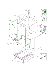 Frame parts for Kenmore Dishwasher 587.17252202 (58717252202, 587 17252202) from AppliancePartsPros.com