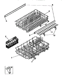 Rack Assemblies parts for Kenmore Dishwasher 587.17345691 (58717345691, 587 17345691) from AppliancePartsPros.com