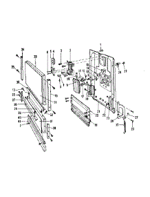 Door parts for Kenmore Dishwasher 587.1737580 (5871737580, 587 1737580) from AppliancePartsPros.com