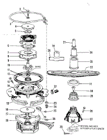 Motor, Heater And Spray Arm Details parts for Kenmore Dishwasher 587.1737583 (5871737583, 587 1737583) from AppliancePartsPros.com