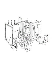 Tub parts for Kenmore Dishwasher 587.1744580 (5871744580, 587 1744580) from AppliancePartsPros.com