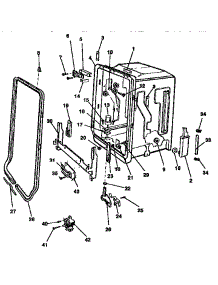 Tub parts for Kenmore Dishwasher 587.1744590 (5871744590, 587 1744590) from AppliancePartsPros.com