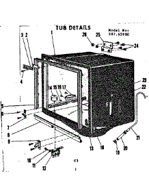 Tub Details parts for Kenmore Dishwasher 587.65980 (58765980, 587 65980) from AppliancePartsPros.com