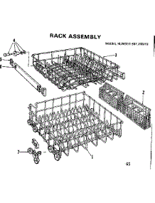 Rack Assembly parts for Kenmore Dishwasher 587.700213 (587700213, 587 700213) from AppliancePartsPros.com