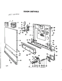 Door Details parts for Kenmore Dishwasher 587.700410 (587700410, 587 700410) from AppliancePartsPros.com