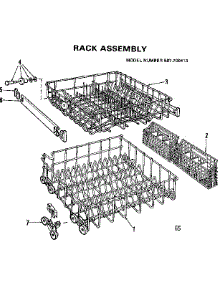Rack Assemblies parts for Kenmore Dishwasher 587.700413 (587700413, 587 700413) from AppliancePartsPros.com