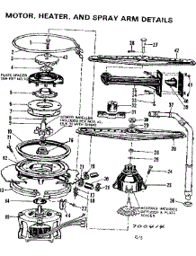 Motor,Heater,& Spray Arm Detals parts for Kenmore Dishwasher 587.700414 (587700414, 587 700414) from AppliancePartsPros.com