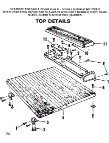 Top Details parts for Kenmore Dishwasher 587.700611 (587700611, 587 700611) from AppliancePartsPros.com