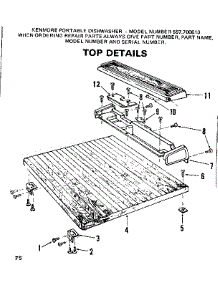 Top Details parts for Kenmore Dishwasher 587.700613 (587700613, 587 700613) from AppliancePartsPros.com