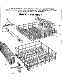 Rack Assembly parts for Kenmore Dishwasher 587.700613 (587700613, 587 700613) from AppliancePartsPros.com