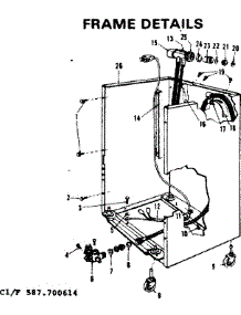Frame Details parts for Kenmore Dishwasher 587.700614 (587700614, 587 700614) from AppliancePartsPros.com