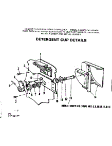 Detergent Cup Details parts for Kenmore Dishwasher 587.701400 (587701400, 587 701400) from AppliancePartsPros.com