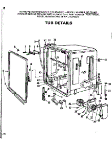 Tub Details parts for Kenmore Dishwasher 587.701400 (587701400, 587 701400) from AppliancePartsPros.com