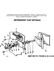 Detergent Cup Details parts for Kenmore Dishwasher 587.701401 (587701401, 587 701401) from AppliancePartsPros.com