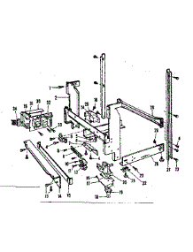 Frame Details parts for Kenmore Dishwasher 587.701502 (587701502, 587 701502) from AppliancePartsPros.com