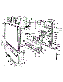 Door Details parts for Kenmore Dishwasher 587.701503 (587701503, 587 701503) from AppliancePartsPros.com