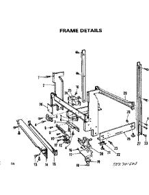 Frame Details parts for Kenmore Dishwasher 587.701800 (587701800, 587 701800) from AppliancePartsPros.com
