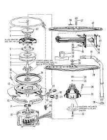 Motor, Heater, And Spray Arm Details parts for Kenmore Dishwasher 587.701801 (587701801, 587 701801) from AppliancePartsPros.com