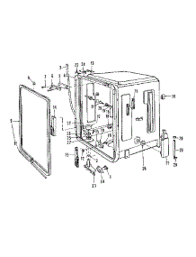 Tub Details parts for Kenmore Dishwasher 587.701801 (587701801, 587 701801) from AppliancePartsPros.com