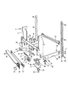 Frame Details parts for Kenmore Dishwasher 587.701801 (587701801, 587 701801) from AppliancePartsPros.com