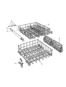 Rack Assembly parts for Kenmore Dishwasher 587.701801 (587701801, 587 701801) from AppliancePartsPros.com