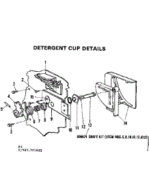 Detergent Cup Details parts for Kenmore Dishwasher 587.701803 (587701803, 587 701803) from AppliancePartsPros.com