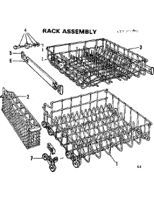 Rack Assembly parts for Kenmore Dishwasher 587.701901 (587701901, 587 701901) from AppliancePartsPros.com