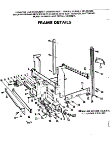 Frame Details parts for Kenmore Dishwasher 587.702400 (587702400, 587 702400) from AppliancePartsPros.com