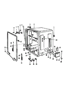 Tub Details parts for Kenmore Dishwasher 587.703002 (587703002, 587 703002) from AppliancePartsPros.com