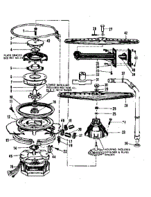 Motor, Heater, And Spray Arm Details parts for Kenmore Dishwasher 587.703002 (587703002, 587 703002) from AppliancePartsPros.com