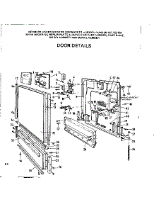 Door Details parts for Kenmore Dishwasher 587.703100 (587703100, 587 703100) from AppliancePartsPros.com