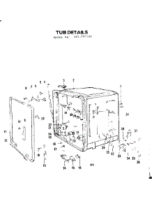 Tub Details parts for Kenmore Dishwasher 587.703102 (587703102, 587 703102) from AppliancePartsPros.com