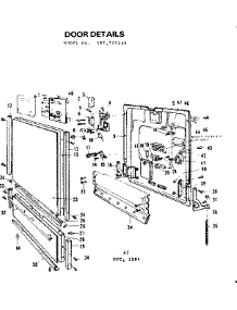 Doordetails parts for Kenmore Dishwasher 587.703202 (587703202, 587 703202) from AppliancePartsPros.com