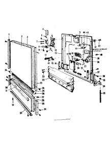 Door Details parts for Kenmore Dishwasher 587.703203 (587703203, 587 703203) from AppliancePartsPros.com
