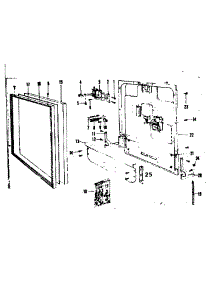 Door Details parts for Kenmore Dishwasher 587.71220 (58771220, 587 71220) from AppliancePartsPros.com