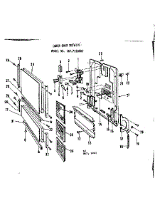 Door parts for Kenmore Dishwasher 587.712200 (587712200, 587 712200) from AppliancePartsPros.com