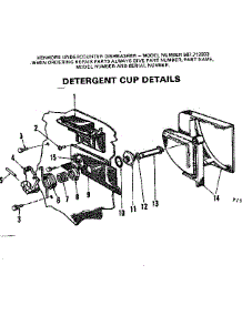 Detergent Cup Details parts for Kenmore Dishwasher 587.712203 (587712203, 587 712203) from AppliancePartsPros.com