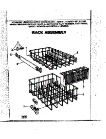 Rack Assembly parts for Kenmore Dishwasher 587.712400 (587712400, 587 712400) from AppliancePartsPros.com